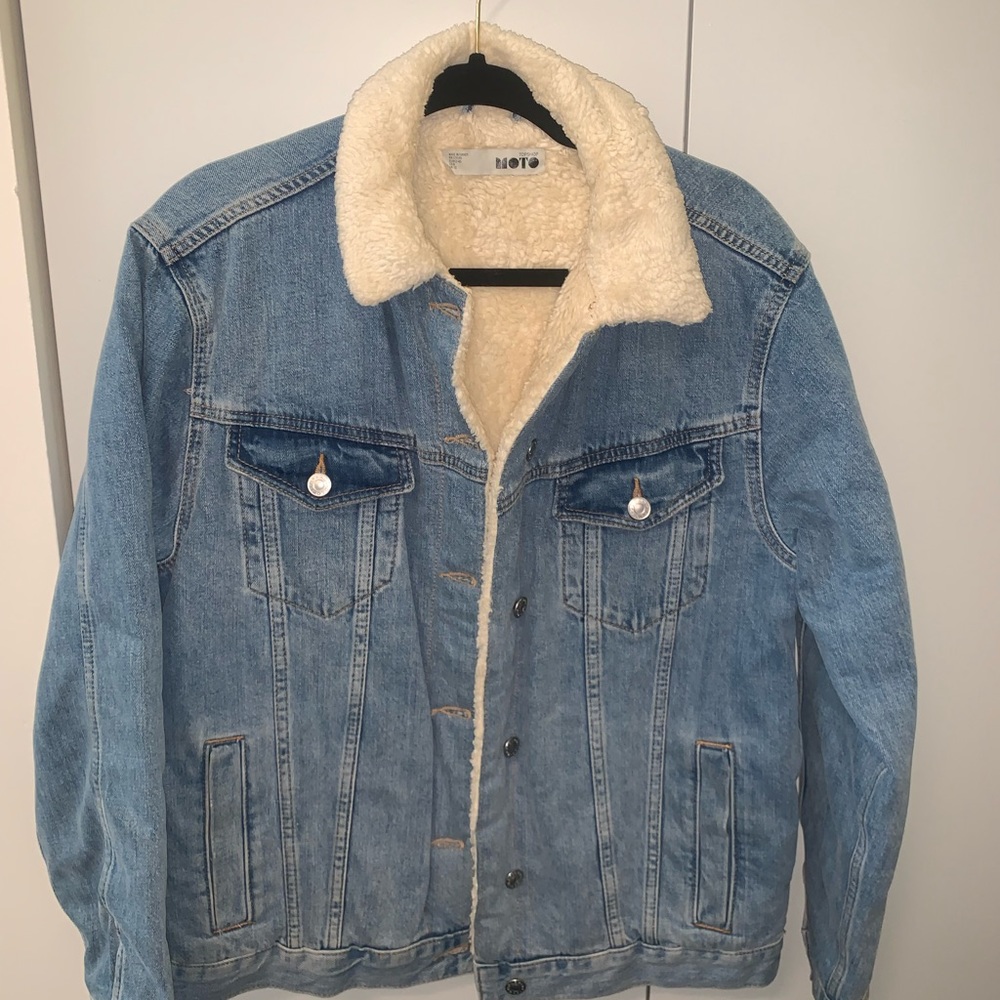 Top Shop fur-lined denim jacket